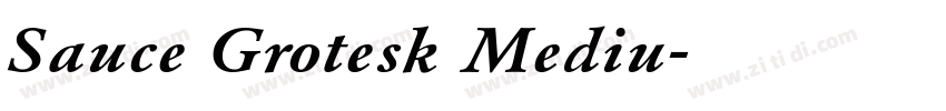 Sauce Grotesk Mediu字体转换